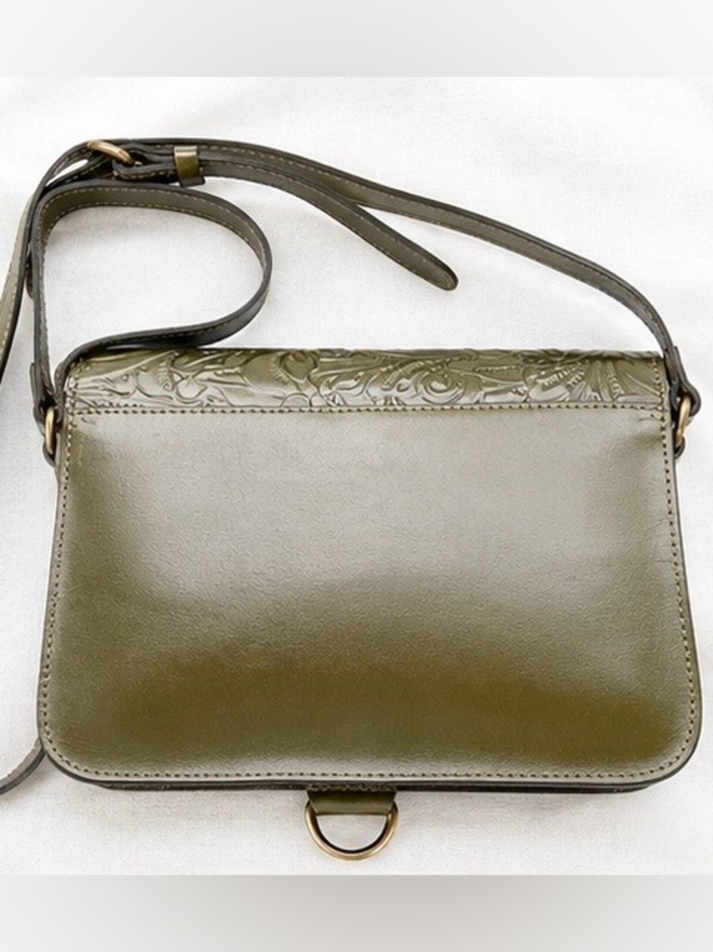 Patricia Nash Ilina Tooled Leather Bag | Equestrian Elegance Artisanal Luxe - Picture 11 of 16